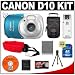 Canon PowerShot D10 Shock & Waterproof Digital Camera + 16GB Card + Case + Battery + Accessory Kit