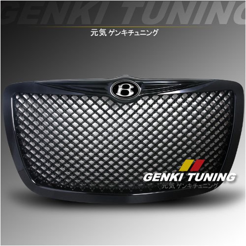 Genki Tuning - 2004-2008 (2005 2006 2007) Chrysler 300 300C ABS Front Hood Black Mesh Grill Grille Bently Style 04 05 06 07 08