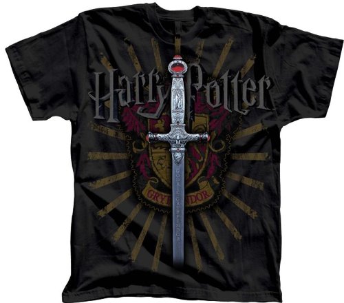 Harry Potter and the Half-Blood Prince Sword Godric Gryffindor Youth Black T-shirt Tee