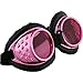 Pink & Black Radioactive Aviator Goggles - Adjustable Strap with Tinted Lenses