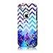 iPhone 5C Case, Tradekmk(TM) Brand New Cool Durable Hybrid 3-Piece Shockproof Bumper Hard Back Case Cover[Anchor+Starry Sky Pattern] Compatible with Apple iPhone 5C[+Stylus+Screen Protector+Cleaning Cloth]-(Black)