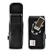Turtleback Belt Case Compatible with Sonim XP5S Black Vertical Holster Leather Pouch with Heavy Duty Rotating Ratcheting Belt Clip -Made in USA