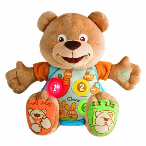 Chicco 21.5 cm Teddy Count With Me (GB/FR) Bilingual Musical Soft Toy 51ebUpWQzXL Baby Toys