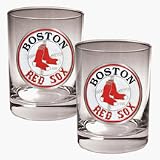Boston Red Sox 2 Piece Rocks Glass Set