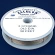 Acculon Tigertail Beading Wire 3 Strand Fine .012 In
