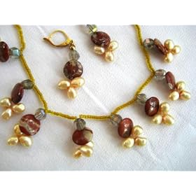 Poppy Jasper Necklace and Earrings Set
