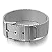 INBLUE Men's Stainless Steel Bracelet Bangle Cuff Silver Tone Belt Buckle Mesh