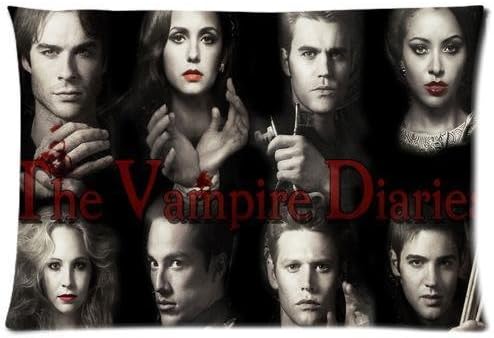 Vampire Diaries Pillowcase Custom Vampire Diaries Wallpaper / Poster / Photo 20x36 Inchs Pillow Case Zippered Two Sides Printed