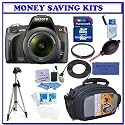 Sony Alpha A230 Digital SLR with 18-55mm Lens (DSLR-A230) + Transcend 8GB SDHC Secure Digital Memory Card + Heavy Duty Pro Series Tripod + Willoughbys 55mm UV Protective Starter Kit