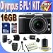 Olympus PEN E-PL1 12.3MP Live MOS Micro Four Thirds Interchangeable Lens Digital Camera with 14-42mm f/3.5-5.6 Zuiko Digital Zoom Lens (Black) w/16GB Accessory Saver Bundle!