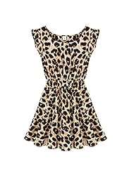 Sheer Leopard Print Skater Dress/Tunic/Mini Dress 