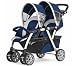 Poussette double Together Klabber + Ombrelle à triple flexible avec Easy Clip - noir