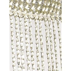 Fadenvorhang Marissa 90 x 250 cm, Farbe:champagner/silber