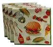 Ideal Home Range Burger Party Design, Set Of 80 Cocktail Napkins