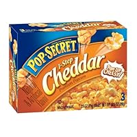 Pop Secret Cheddar Flavor, Microwavable Popcorn, 3-Count, 10.5-Ounce Box (Pack of 6 )
