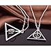 BST Harry Potter Luna Lovegood Resurrection Stone Rotatable Alloy Movie Pendant Necklace(1 Pc)
