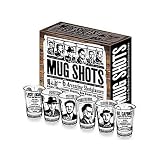 Mug Shots Glasses 6 Infamous Mobsters w/ Rap Sheet