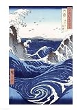 (18x24) Utagawa Ando Hiroshige Rough Sea at Naruto in Awa Province Art Print Poster