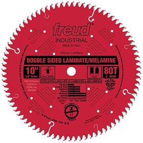 Freud 10'' x 80T TCG Blade for Double-Sided Laminate/Melamine