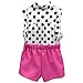 Jastore Summer Girls Clothing Sets Girl Baby Clothes Polka Dot Shirt +Pants (2T, Pink)