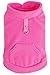 EXPAWLORER Polar Fleece Vest Dog Clothes - Fall Dog Sweater Pet Clothing, Warm Soft Pullover Sleeveless Dog Jacket with Small Pocket, Cold Winter Coat for Small Medium Large Dogs (Hot Pink, L)