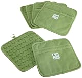 Bardwil Kitchen Dry Goods Pot Holder, Pack of 6, Grass