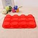 Wootop Slicone Muffin Pan, 12 Cup 100% Food Grade Silicone Baking Molds (12x9.5'', Red)