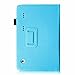 Fintie Premium PU Leather Cover for 10.1 Inch Tablet Inclu. iRULU eXpro X1s / X1 Plus 10.1, Dragon Touch A1 / A1X Plus 2016 Edition, ValuePad VP112 (Check Compatible List Below), Blue
