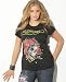 Ed Hardy Plus Size Tee, Beautiful Ghost Logo black 2X