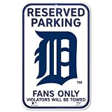 Detroit Tigers Baseball Style Reserved Parking Sign