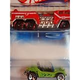 Hot Wheels 5 Alarm Fire Truck - Meyers Manx Dune Buggy Green With Flames Scale 1:64