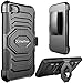 iPhone 7 Case, Kaptron Full Body Protective Rugged Dual Layer Holster Case with Kickstand and Belt Clip for Apple iPhone 7 (Black)