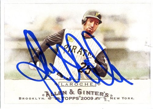 Adam Laroche Autographed/Hand Signed 2009 Topps Allen & Ginters Card
