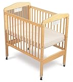 Clearview Compact Size, Fixed-side Crib with 3" Mattress and Mirror - Natur ....