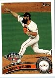 2011 Topps Update Series Baseball Card # US204 Brian Wilson - San Francisco Giants (All-Star) MLB Trading Card In Protective Screwdown Case!
