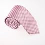 Pink Checkered Woven Silk Neckie Gift Box Set Light Pink Boyfriend Presents T8194