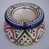 Moroccan Handmade Two-Piece Ceramic rainbow Medium Ashtray by Treasures of Morocco,Free shipping Moroccan Handmade Two-Piece Ceramic rainbow Medium Ashtray by Treasures of Morocco,Free shipping