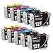 E-Z Ink (TM) Remanufactured Ink Cartridge Replacement for Epson 127 Extra High Yield (4 Black, 2 Cyan, 2 Magenta, 2 Yellow) 10 Pack T127120 T127220 T127320 T127420