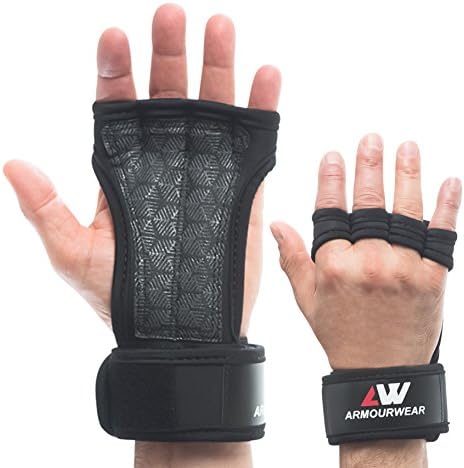 Armour Wear Cross Training and Weightlifting High Performance Gloves for Optimum Gym Work Outs , Fitness Silicon Padded, Unisex, Enhanced Comfort with Callus Protection &amp; Firm Grip, Black, Small Size