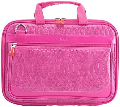 Lejarue Women's Embossed Crocodile 12 Inch New Macbook Padded Bag - Hot Pink