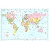 World Map Maps Poster Print, 36x24