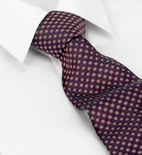 Collezione Pure Silk Grid Pattern Tie