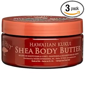 Tree Hut Shea Body Butter, Hawaiian Kukui, 7-Ounce Jars (Pack of 3)