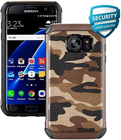 Galaxy S7 Edge Case, SUPCASE Full-body Rugged Holster Case - S7 Edge Military camouflage (Brown)