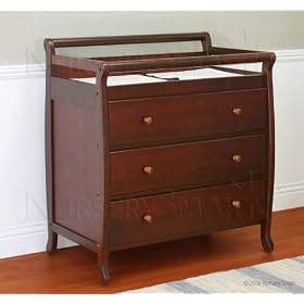 Amelia 3 Drawer Changer in Cherry Finish By Nursery Smart by Nursery Smart