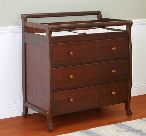 Amelia 3 Drawer Changer in Cherry Finish By Nursery Smart