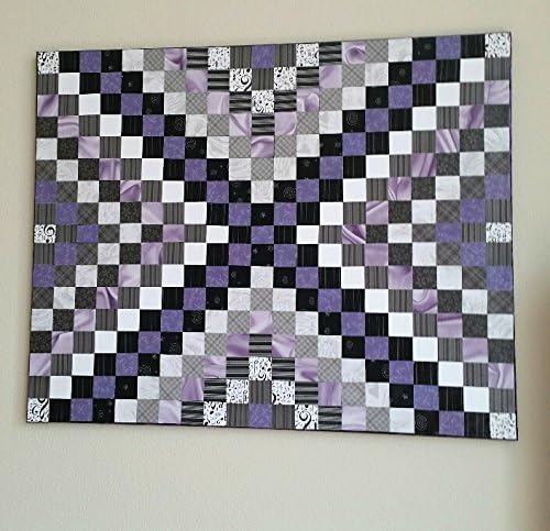 1 Panel - Purple Geometric Quilt Inspired Large Wall Décor - Canvas &amp; Paper Artwork