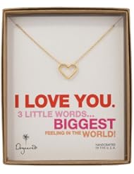 Dogeared Love "I Love You" Big Open Heart Necklace, 18"