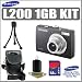 Samsung L200 10.1MP 3X Digital Camera Black + 1GB Accessory Kit With Samsung 3 Year Warranty