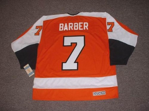 Buy BILL BARBER Philadelphia Flyers 1974 CCM Vintage Throwback Away NHL Hockey Jersey